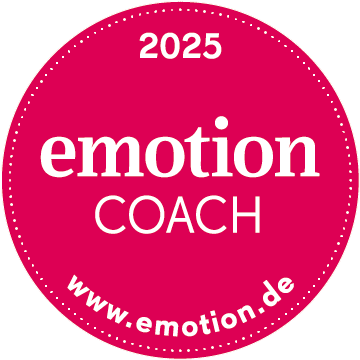 Emotion Coach 2025 – Auszeichnung der Zeitschrift EMOTION für professionelle Coachingqualität, vergeben an Luisa Riffel
